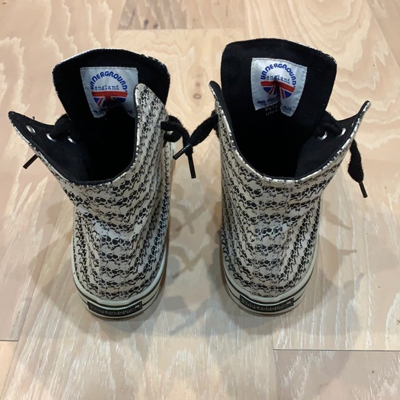 Rare Underground England skull high top sneakers - Size 6 - Picture 4 of 8